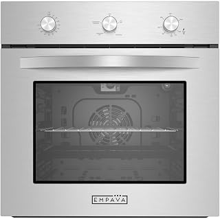 Empava 24" Liquid Propane Gas Wall Oven, 2.3 cu. ft. Convection Rotisserie, Stainless Steel - CSA Certified