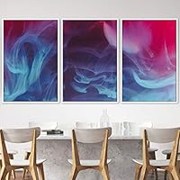 3 Piece Framed Canvas Wall Art 3D Contemporary Canvas Prints Home Artwork Decoration for Living Room,Bedroom - 16