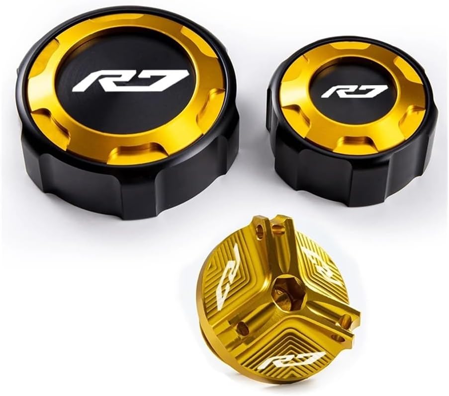 Brake Fluid Reservoir Cover for Yam&aha YZF R7 YZFR7 YZF-R7 2021 2022 Accessories Motorcycle Front and Rear Brake Fuel Tank Cap and Filler Cap Protection