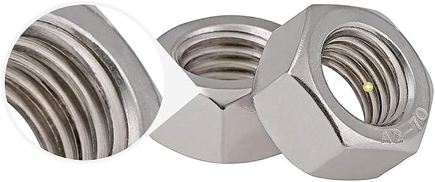M6(6mm) Hex Nut, Stainless Steel Hex Hexagon Nuts