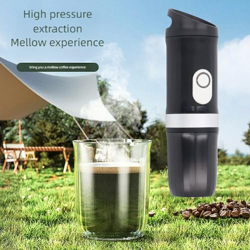 Akozon Mini -Kaffeemaschine 20Bar Selbstheizungsschnurless Kapselmaschine - Tragbare Single -Serve -Kaffeemaschine für die Reise – Bild 5