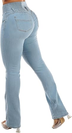 Moda Xpress High Waisted Butt Lifting Jeans for Women - Colombian Skinny Jeans Levanta Cola