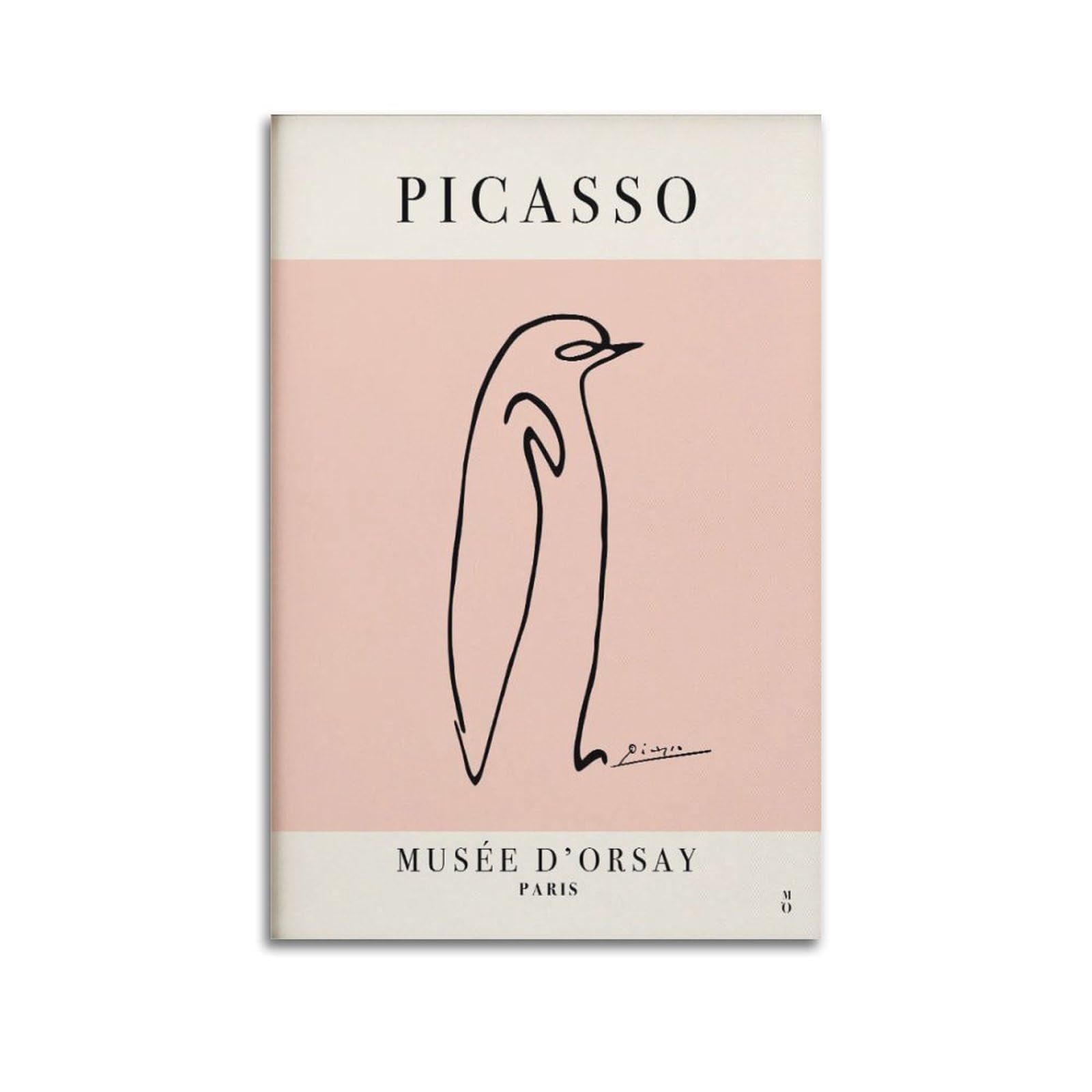 xiaoxiaoshen Picasso Penguin Minimalist Line Canvas Poster Wall Art Prints Room Aesthetic Murals Bedroom And Living Decorations 20x30inch(50x75cm)