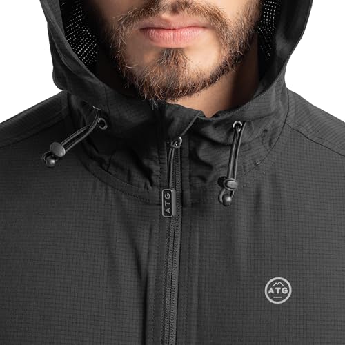 ATG Men's Flex Ventilated Full Zip Windbreaker Hiking Jacket3