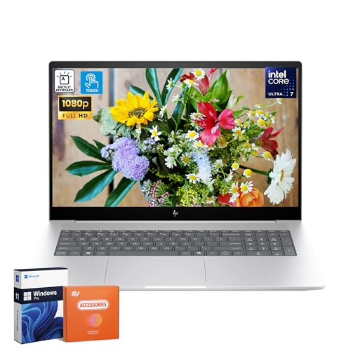 Image of HP 17.3 inch Touchscreen HD Laptop, Intel Ultra 7, up to 4.8 GHz, 8GB RAM, 128GB SSD,HDMI, Webcam, WiFi, Windows 11 Pro