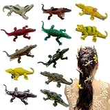 12pcs Cute Duckbill Clips With Different Crocodiles Funny Imitation Crocodile Hair Clips Halloween Novelty Lizard Hair Accessories