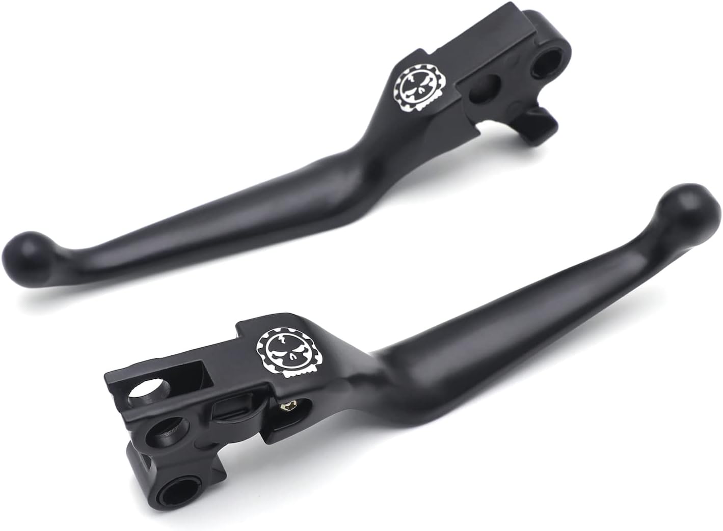 HTTMT Black Skull Brake Clutch Hand Lever Compatible with HD 9607 Dyna /9607 11