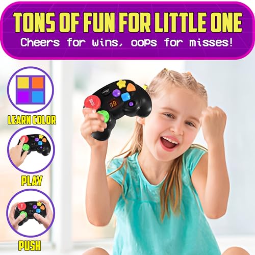 Skywin Light Up HandHled Memory Game Controller – Fun Electronic Game for Ages 4-8, Educational Toy and Gifts for Smart Kids Who Love Lite Brite and Perfection Games - Thumbnail 4