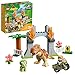 LEGO DUPLO Jurassic World Fuga del T. rex e del Triceratopo, Dinosauri Giocattolo, Mattoncini Creativi, Giochi per Bambini dai 2 Anni, 10939
