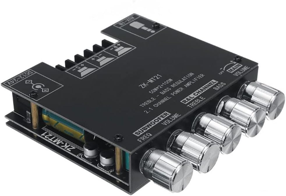 WANGCL Audio Amplifier Module ZK-MT21 2.1 Channel Bluetooth Digital Power Amplifier Board