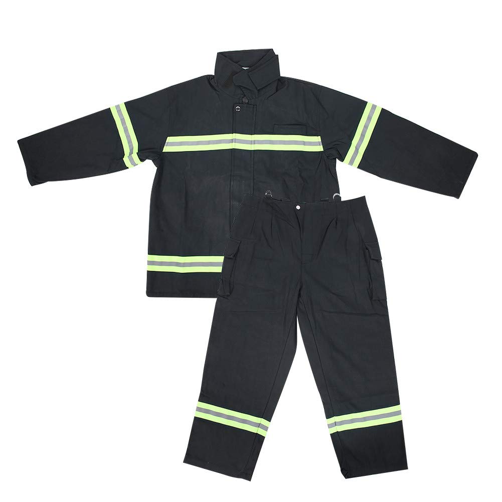 Vêtements ignifuges, vêtements ignifuges résistants à la chaleur, pantalon de protection de pompier à haute visibilité résistante Vêtements résistants au feu (L)