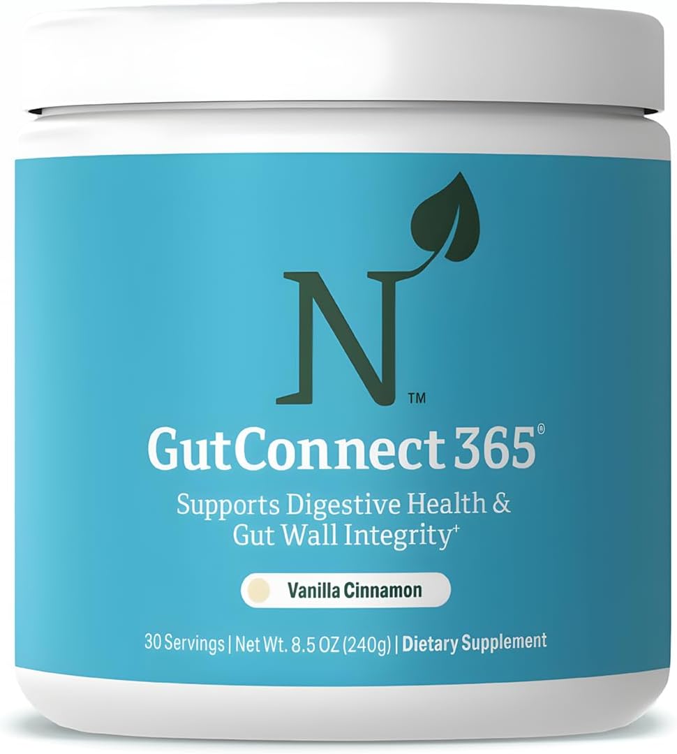 GutConnect 365 Gut Health Superfood Powder | Formulated With Slippery Elm Bark & L Glutamine | Vegan Certified | Allergen Free | Non-GMO | Soy Free | Made in the USA | 30 Servings – Vanilla Cinnamon