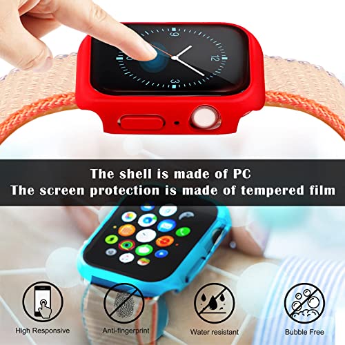 Sieral 24 Pcs Smart Watch Screen Protector Watch Bumper Case Hard Pc Case With Tempered Glass Screen Protective Cover Compatible With Iwatch For Men Women, Assorted Colors (41Mm) #TOP3