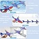 HETITU Flugzeug Spielzeug,2 Stück Styropor mit 2 Stück Katapult Pistole,Segelflugzeug Kinder Outdoor,Wurfgleiter Styroporflieger Katapult Pistole Kinderspielzeug