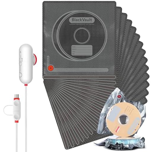 Vacbird Almacenamiento de filamentos 3D, 20 bolsas de vacío negras con bomba USB (30 x 34 cm) pueden bloquear la luz solar para impresoras 3D, almacenamiento de filamentos de impresión 3D, protección | Ya disponible en tu tienda friki favorita! En mundofriki.es!