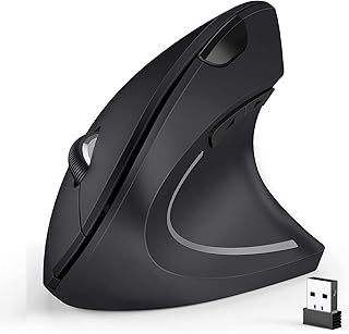 Ergonomic Mouse, 2.4G Optical Wireless Vertical Mouse with 6 Buttons - 3 Adjustable DPI 800/1200/1600 for Laptop, PC, Computer, Desktop, Notebook etc