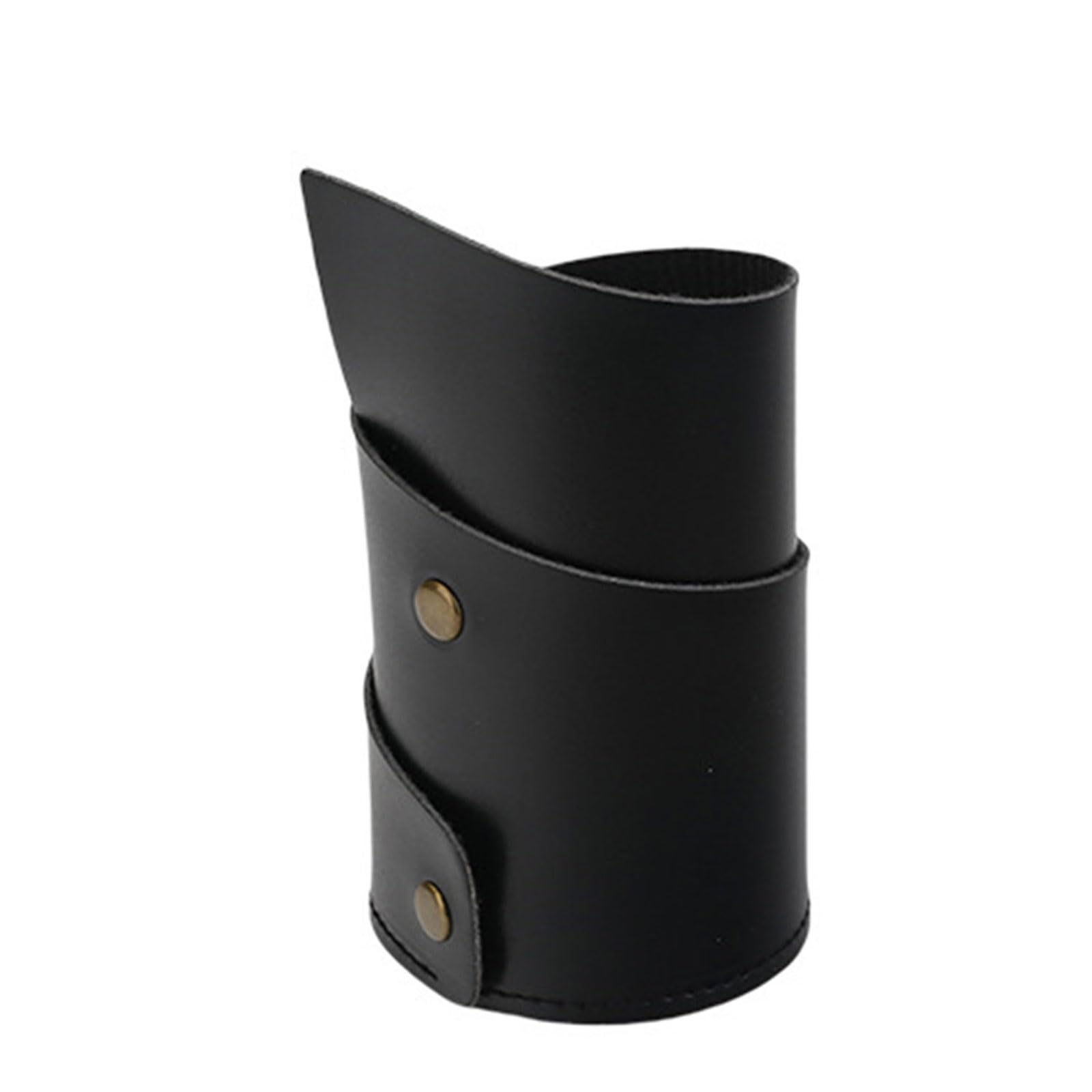 Obotsnoi Multifunctional Desktop Pen Organizers Leather Cup Storage Container Makeup Brush Organizers Tabletop Pencil Round Pencil