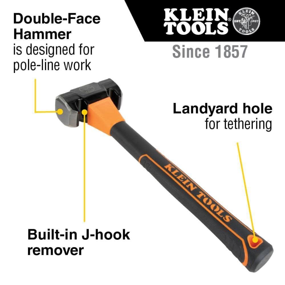 Klein Tools, 809-36, Hammer, Linemans Double-Face, 36oz Head