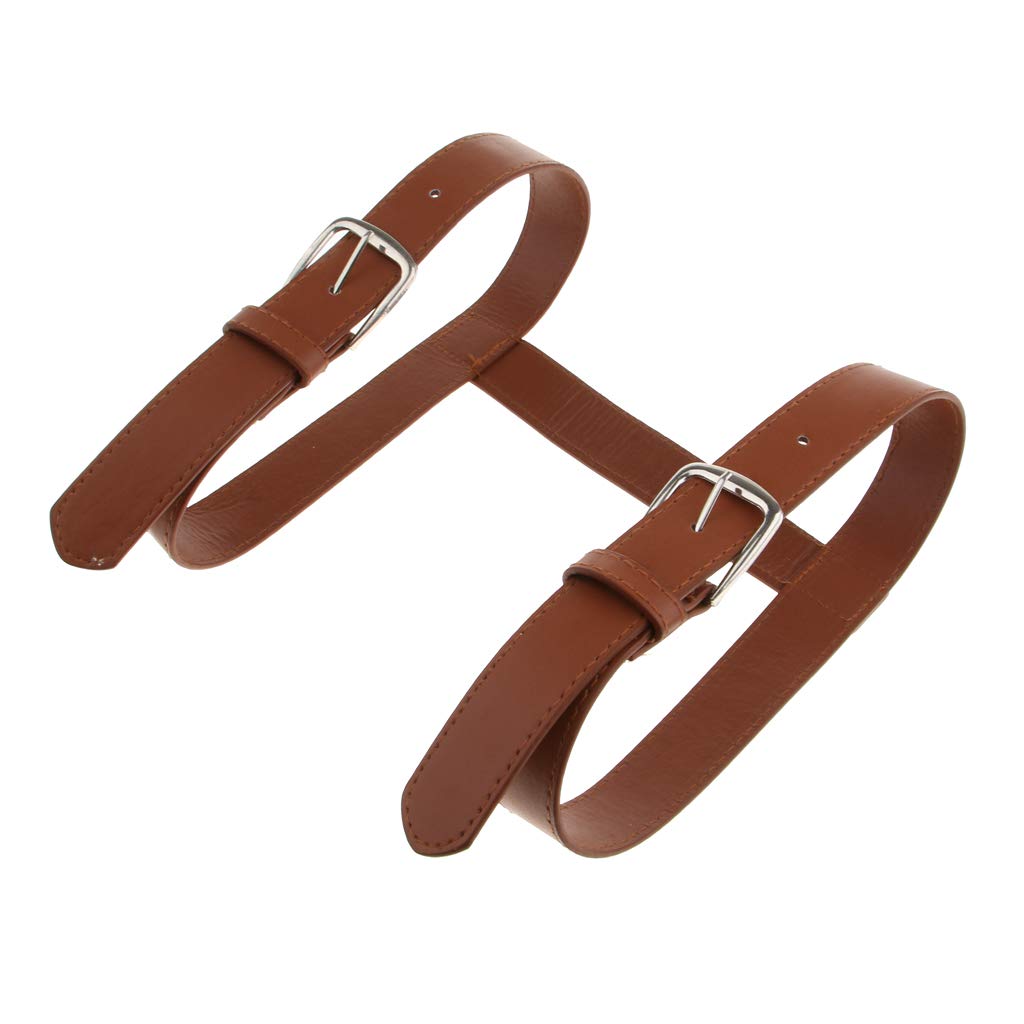 10er Set Tragegurt für Picknickdecke, Überwurf, Reisedecke, braunes Leder, Tragegurt