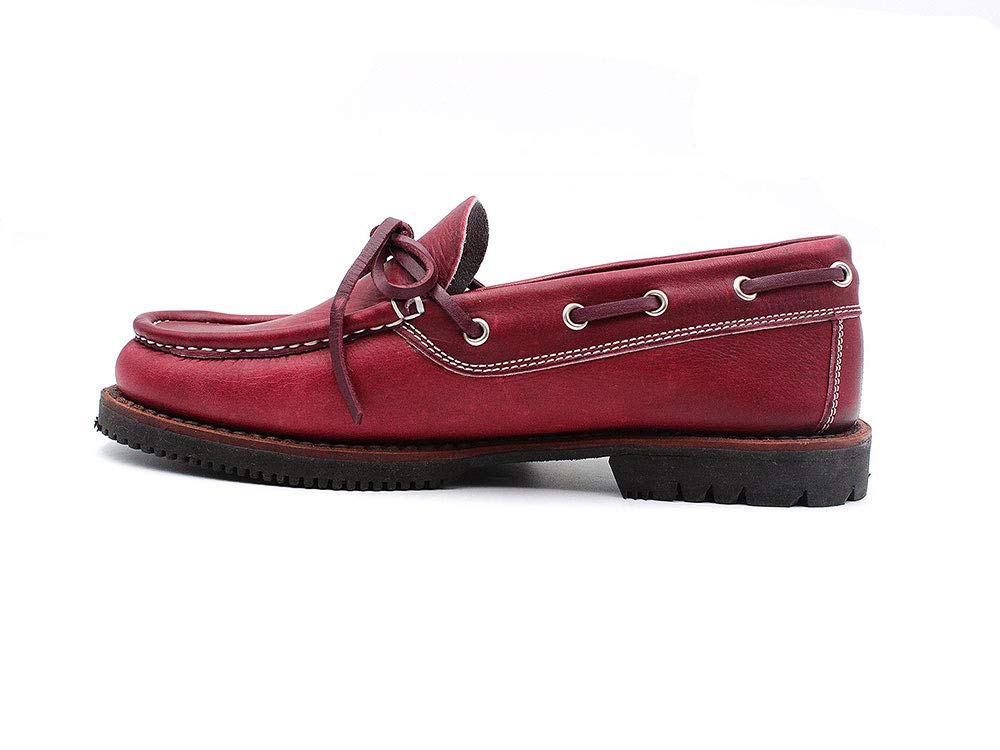 Zapatos náuticos clásicos Fabricados en España Apache 412 Burdeos