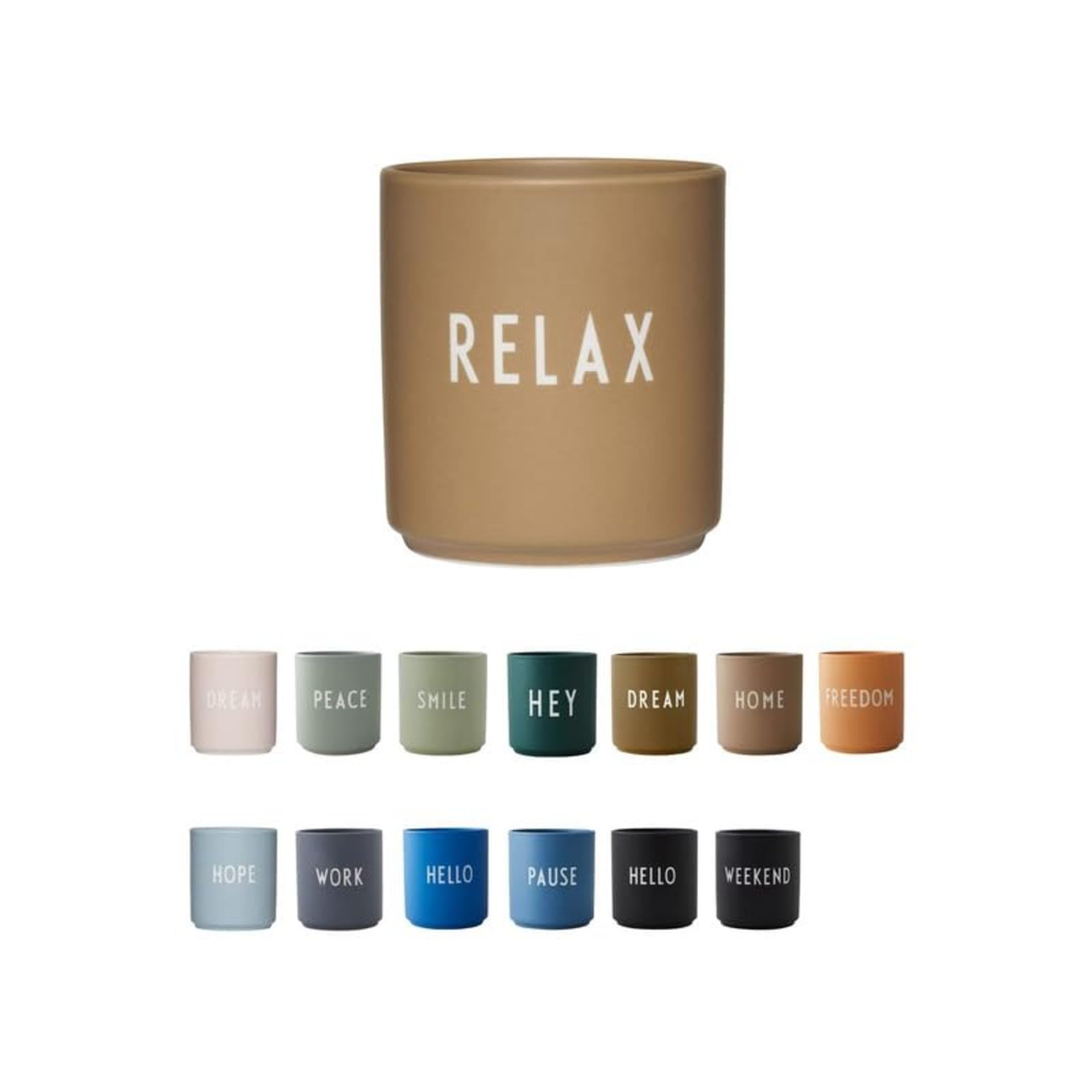 Design Letters Lieblingsbecher — Kamel Relax Porzellan-Kaffeetasse, 250 ml
