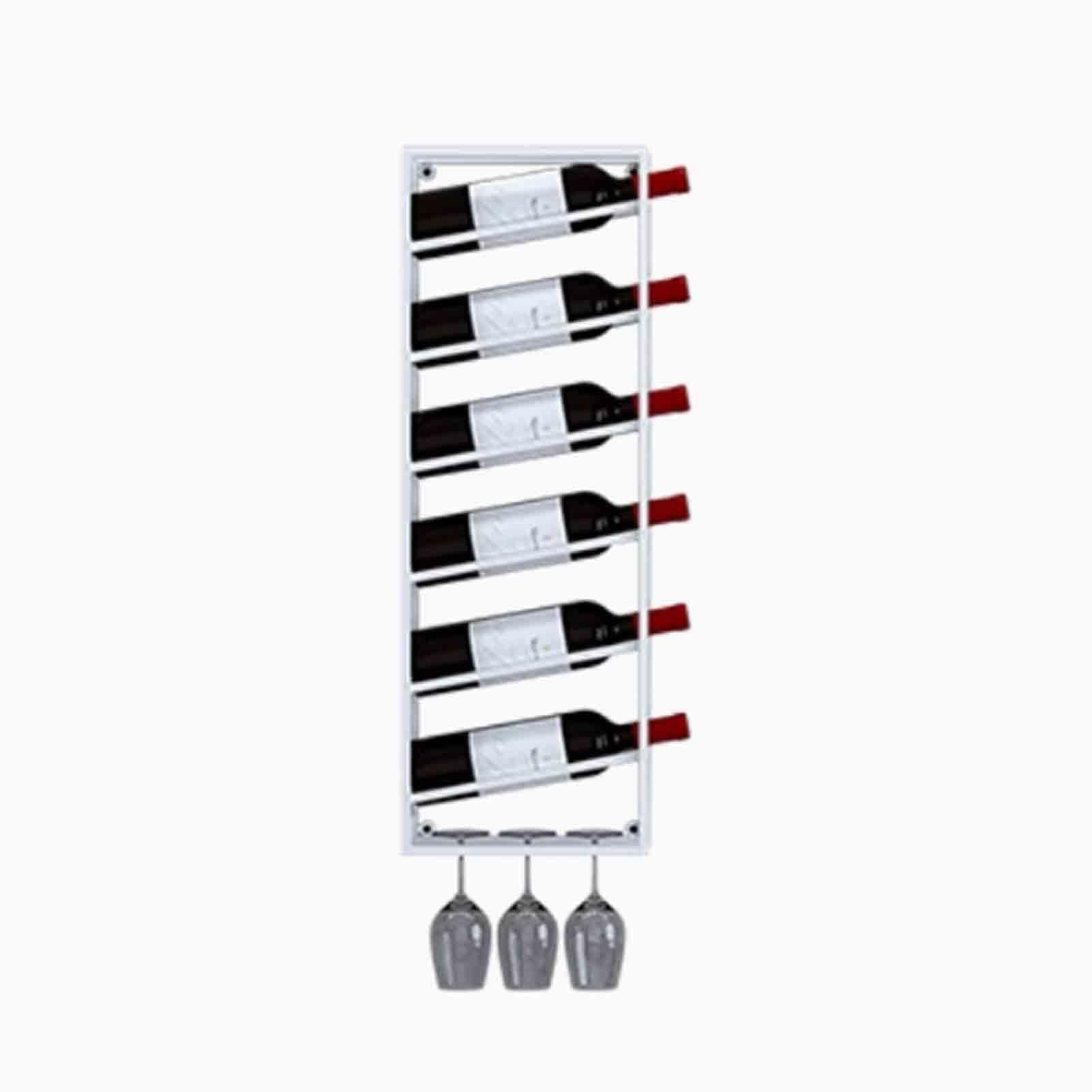 Casier à vin en fer gain de place pour rangement bouteilles mural