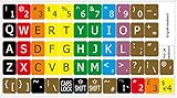 LEARNING LARGE LETTERING (UPPER CASE) ENGLISH US COLORED KEYBOARD STICKER