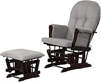 Vista 10 de Angel Line Grayson - Planeador y otomano, negro con cojín beige