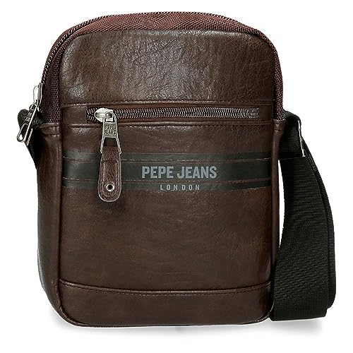 Pepe Jeans Horley Gepäck- Umhängetasche für Herren, braun, Talla única, Umhängetasche