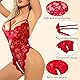 Satohom Uno Pezzo Teddy Lingerie Damen Spitze Body Sexy Reizwäsche Corsage Unterwäsche Curvy Bodysuit One Piece Dessous Jumpsuit Unterwäsche Erotisch Push Up Offener Schritt Negligee