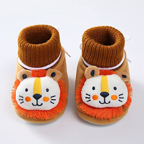 Winter Children Infants Toddler Shoes Boys and Girls Floor Shoes Non Slip Plush Warm Slip On Girls Bowling Shoes Size 34