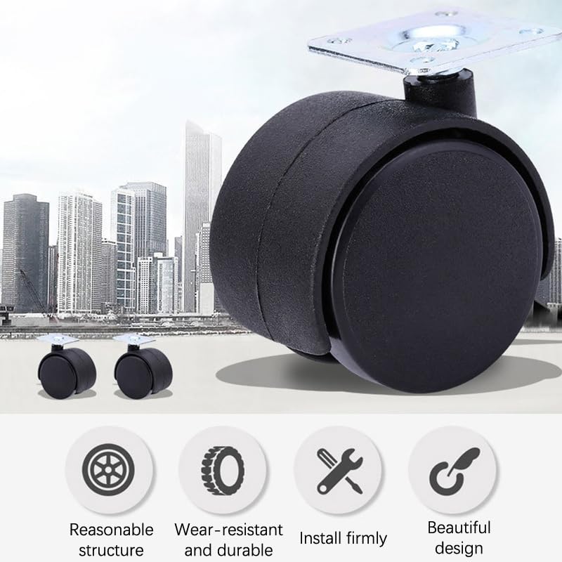 Roulettes avec Frein universelles et pivotantes de 1,5 Pouce pour charge stable