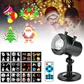 Christmas Decorative Lighting Projectors,Snowflake Led Holiday Projector Light with 12pc Slides Patterns Outdoor Christmas Ornaments Lights for Xmas Birthday Party