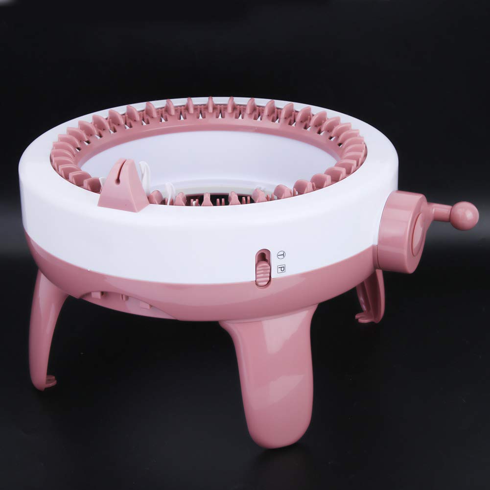 PLLO 40 Nadeln Strickmaschine, Smart Weaving Loom Knitting Round Loom, DIY Hand Rotating Double Knit Loom Machine Kit, für Erwachsene Kinder
