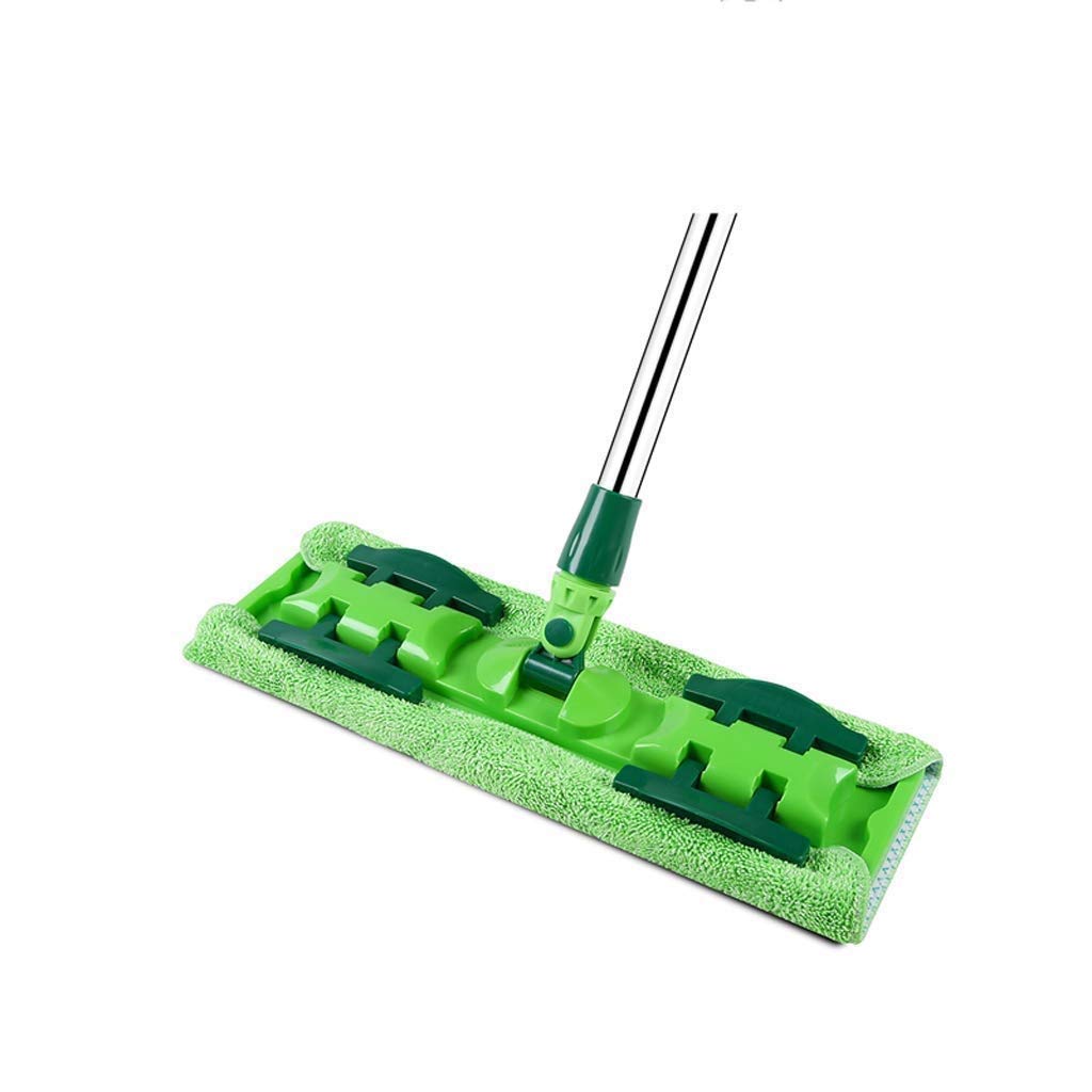 Mopa - Trapeador de Microfibra Profesional, Mango de Acero Inoxidable - Repuestos de paño de Microfibra sin Almohadillas y 1 Estropajo para Eliminar la Suciedad Incluido