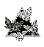 4” Butterflies Sticker Geometric Goth Punk Pretty Dark Laptop Decal Triangle Decal for Car Bumper Tr