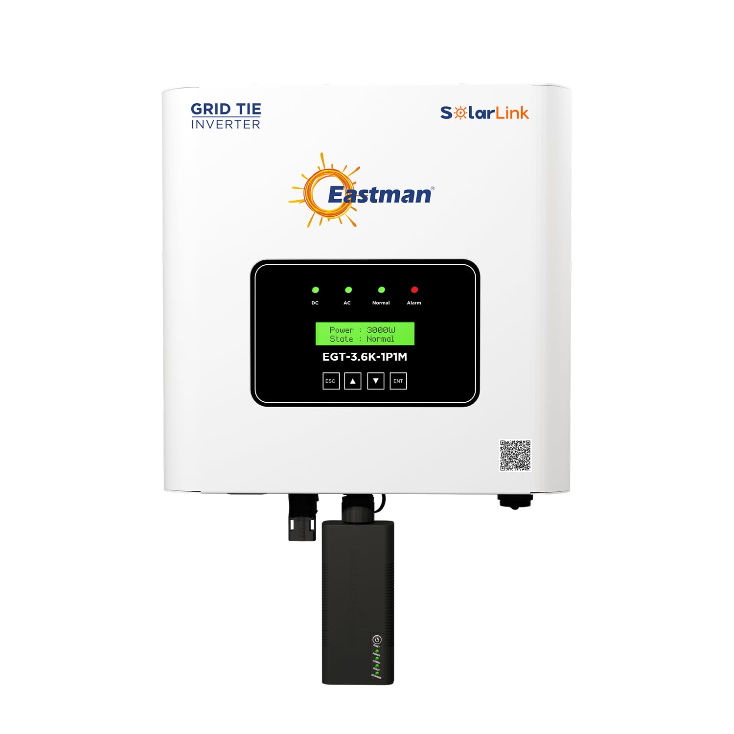 Eastman EGT-3K.1P1M, 3 KW 1 Phase Grid Tie Solar Inverter, IP65 Protection, 10-Year Warranty