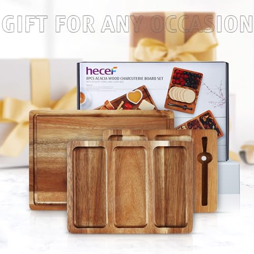 hecef Charcuterie Board Set, Extra Large Acacia Wood – 3-in-1 Magnetic Serving Platter for Cheese, Parties, Weddings, Housewarming & Birthdays - Cosy Home Interiors hecef Charcuterie Board Set, Extra Large Acacia Wood – 3-in-1 Magnetic Serving Platter for Cheese, Parties, Weddings, Housewarming & Birthdays - Image 8