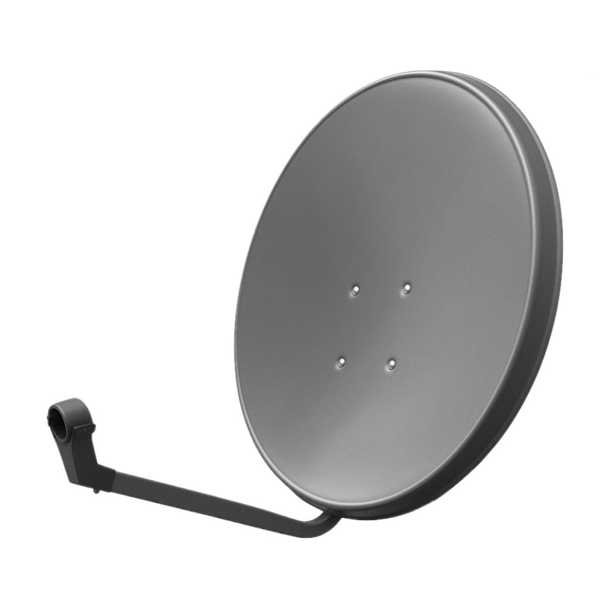 HD Sat Anlage Quad LNB 60 cm 15 m Koaxialkabel 135 dB Satfinder 4 F-Stecker Digital 4 Teilnehmer Antenne Grau UHD 4K