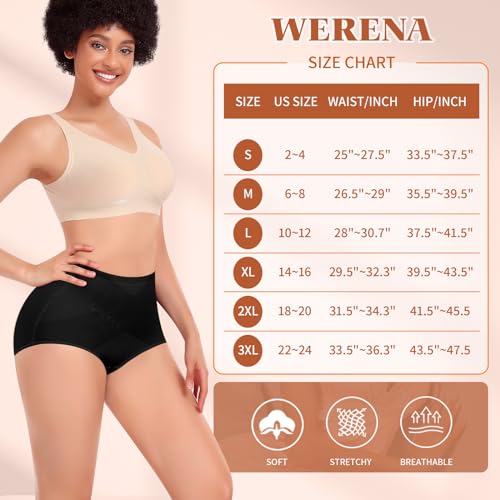 Image of Werena Tummy Control Shapewear for Women Shaping Panties Underwear High Waisted Cincher Body Shaper Slimming Panty Girdle