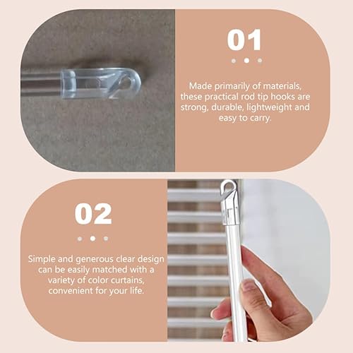 Miniatura 6 de Garneck 24 piezas de accesorios de persianas de plástico para ventanas, mini gancho ciego, conector de varita, gancho para pegar en la búsqueda de