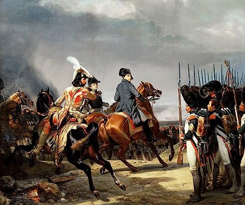 La bataille d'Iéna toile murale pour habiller un grand mur vide de salon avec Horace Vernet