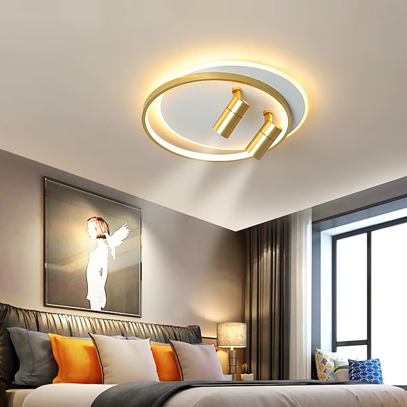 Lampe de salon ronde haut de gamme et plafonnier LED moderne à intensité variable - 2