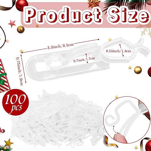 Cxlho 100-CLIPS Christmas Light Clips All In One Clips 100Pack, Universal Gutter And Shingle Clip Hooks For Hanging C7, C9 And Mini Lights thumb #1