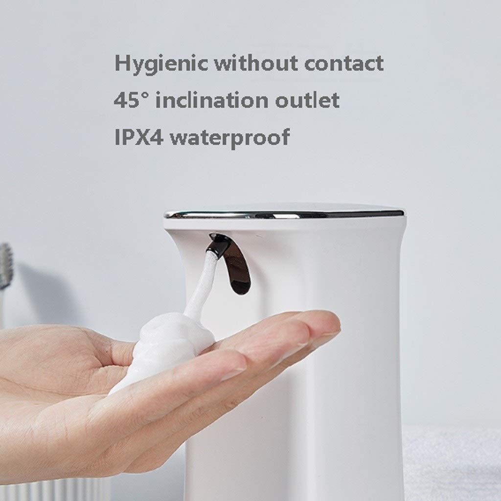 Seifenspender Automatischer Seifenspender 280ml, Touchless Schäumende Batteriebetriebene Elektro Auto for Badezimmer Küche Büro Hotel, Zwei Ebenen der Flüssigkeit Ausgangs Einstellbare, weiß
