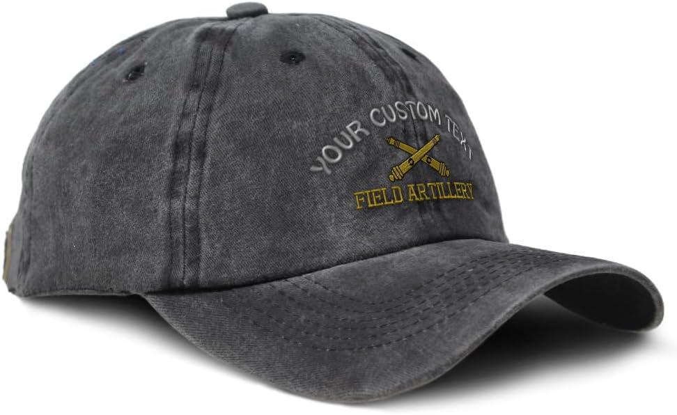 Soft Baseball Cap Embroidered Dad Hat Us Army Field Artillery A Embroidery Vintage Hats Washed Baseball Cap