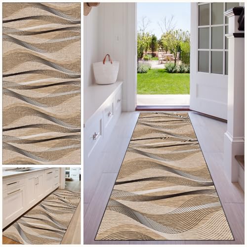 Tapis de coureur pour couloir, tapis de cuisine, tapis antidérapant, lavable, tapis de couloir, tapis de salon, couloir, entrée, tapis, entrée intérieure,...