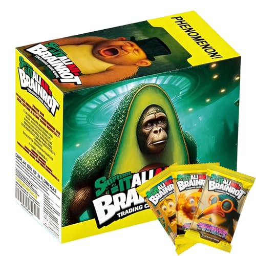 336 Stück Brainrot Karten 2026 Neue Italian Brainrot Sammelkarten 48 Versiegelte Booster Packs mit je 7 Brainrots Karten Für Kinder Fans Jugendliche Erwachsene (Grün)