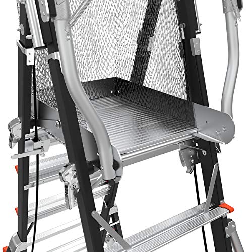 Little Giant Ladders, Adjustable Safety Cage, 5-9 foot, Safety Cage, Fiberglass, Type 1AA, 375 lbs weight rating, (18509-240)