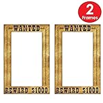 Beistle Western Wanted Photo Fun Frames – 2 Pack Lightweight Cardstock Paper Picture Booth Prop for Wild West, Cowboy, Rodeo, Desert Saloon Themed Party Supplies, Not a Sturdy Frame, 23½" x 15½" - Image 4